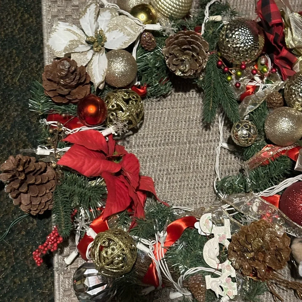 handmade christmas door wreath